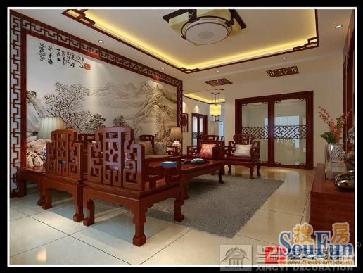 中海华庭-中式古典-四居室