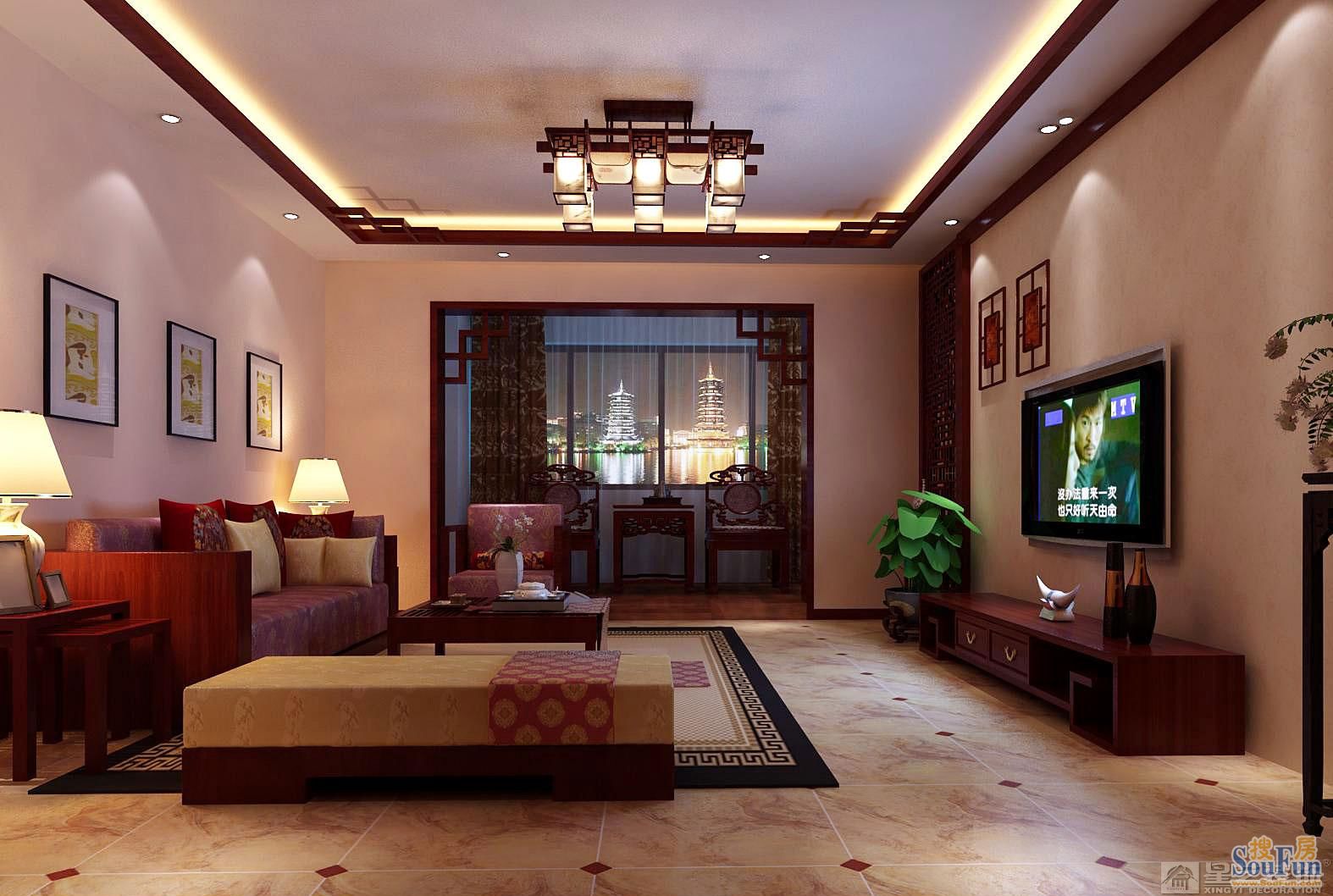 中海公寓-中式古典-四居室