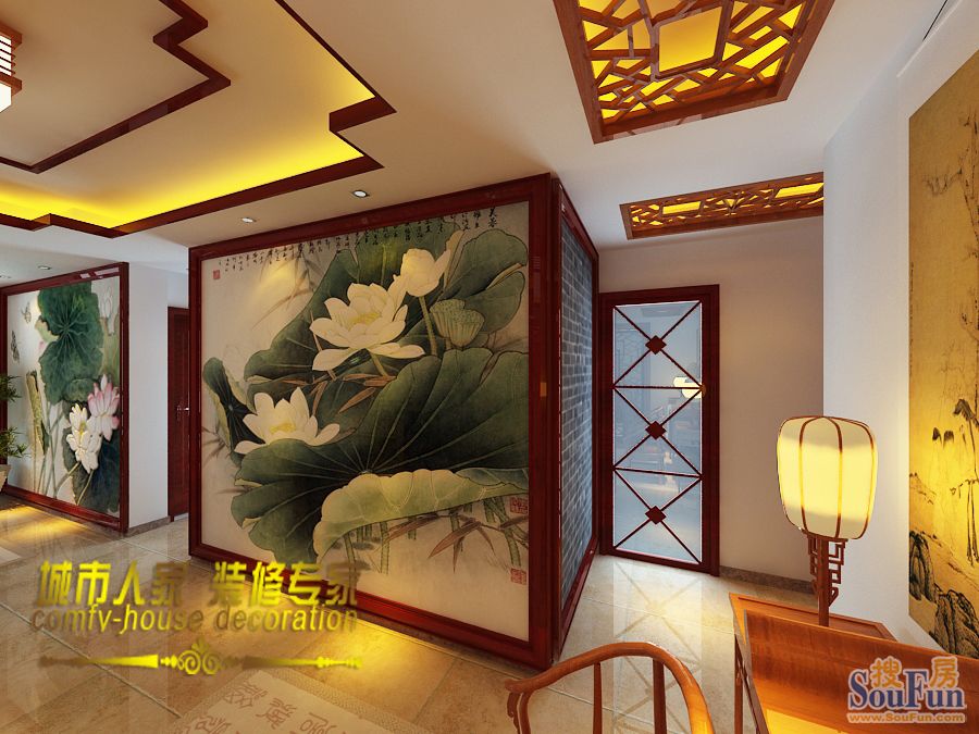 卓达书香园-中式古典-三居室