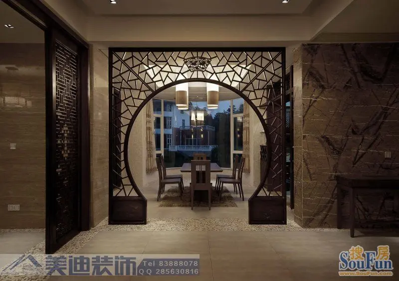山水英伦庄园-中式古典-别墅-看装修案例-家天下装修图片