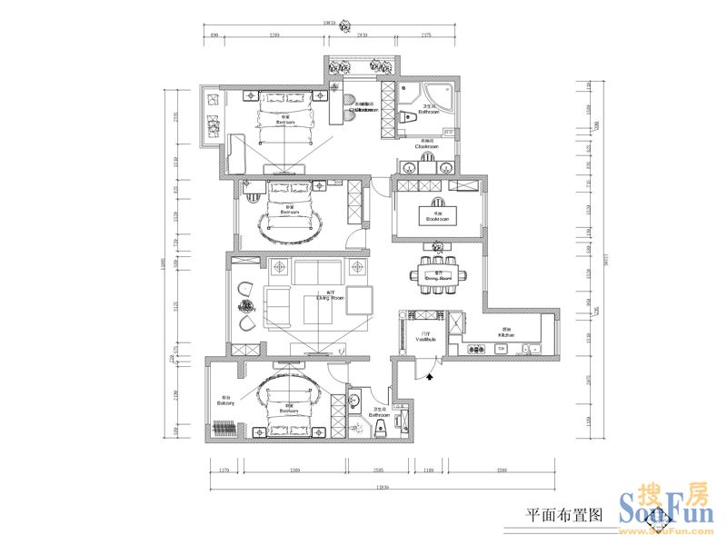 珠江道12号-西式古典-三居室