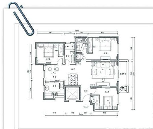 中环国际公寓-现代简约-三居室