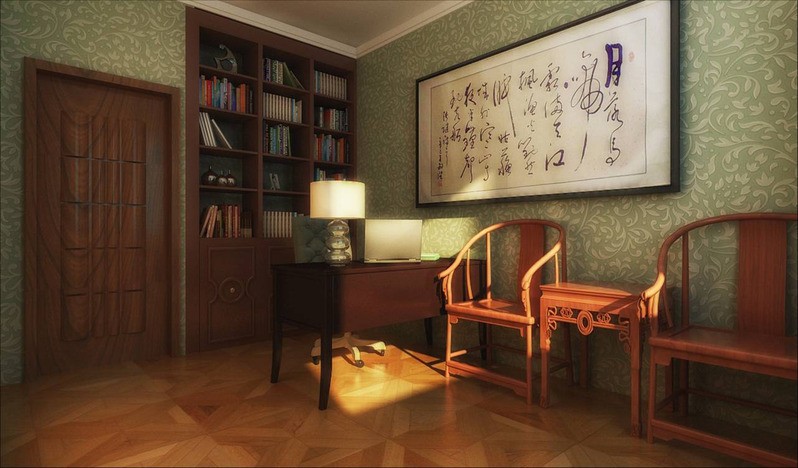 恒广国际景园-中式古典-三居室