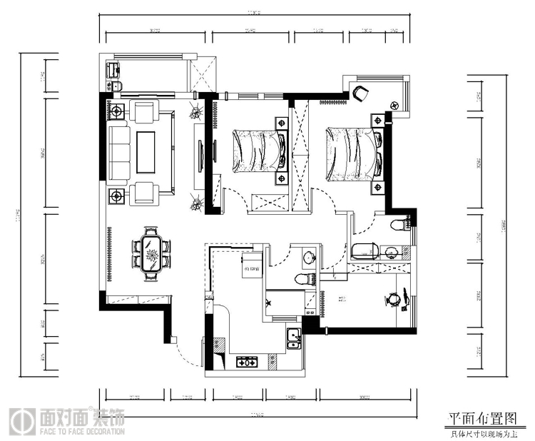 航天双城-三居室-127.00平米-装修设计