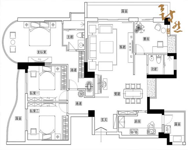 翰景轩-西式古典-三居室