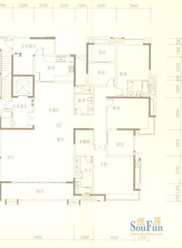 现代简约四居室199平米26万-保利中央公馆装修案例-佛山房天下家居