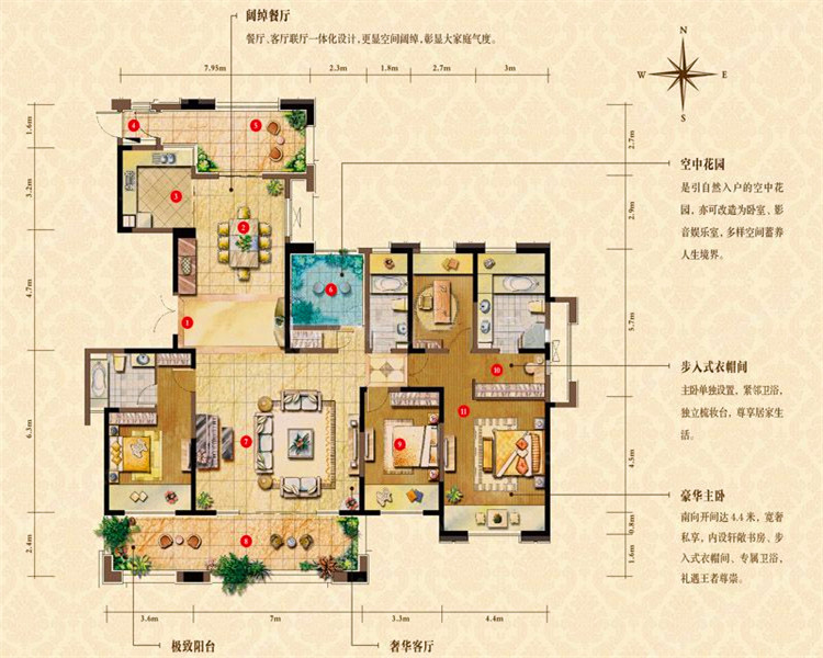 15w中式风格大户型 中式家具复古色调 那么大气凛然