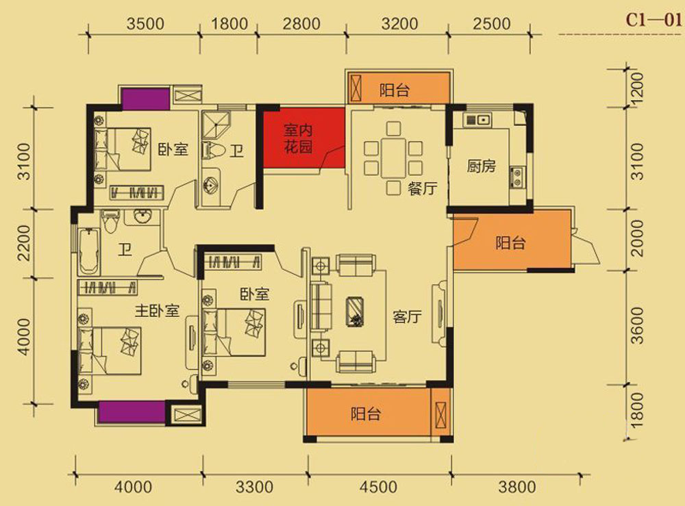瑞和家园-四居室-140.79平米-装修设计