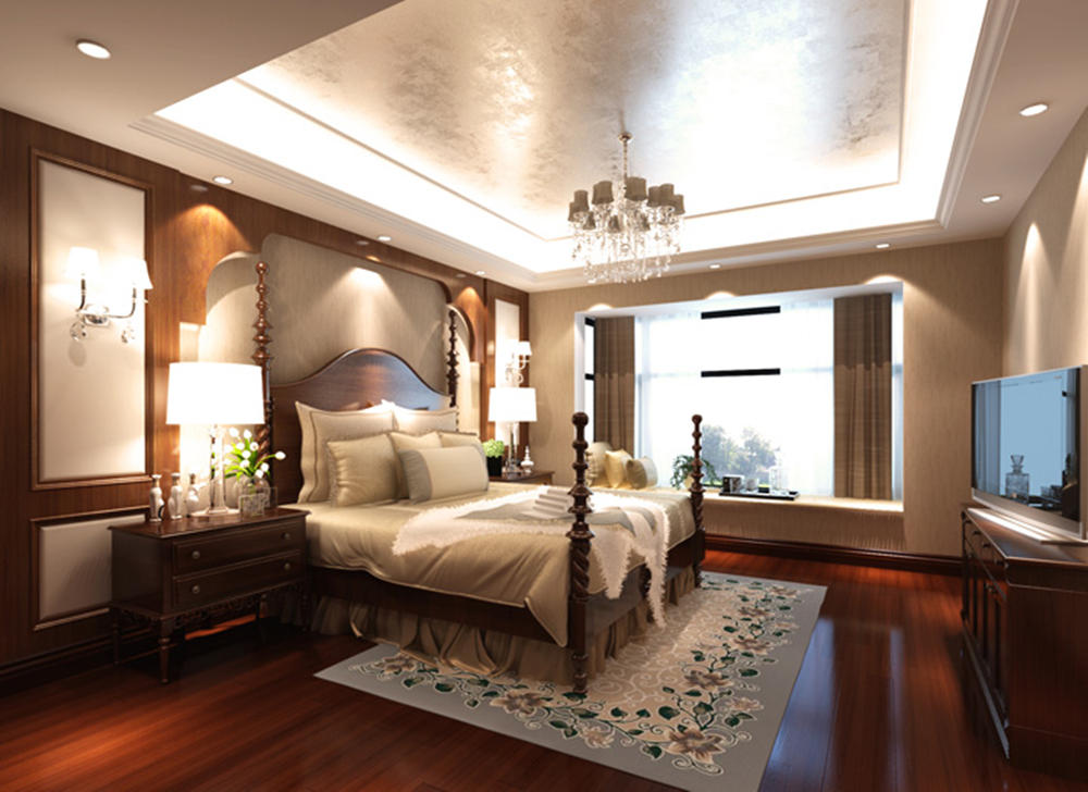 4居室-欧式的设计风格，那种温情卧室的感情。
