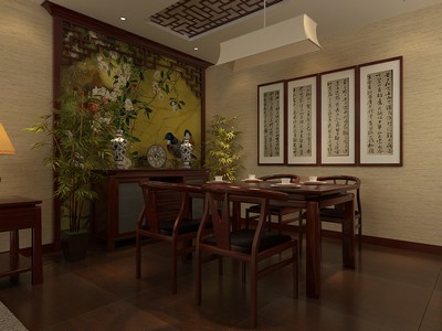 吟枫苑-中式风格-三居室