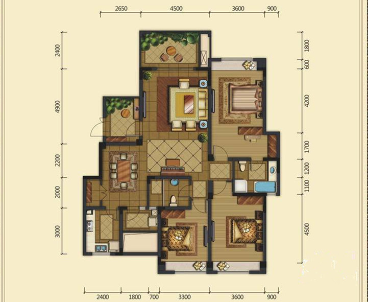 华润橡树湾-简欧风格-三居室装修设计