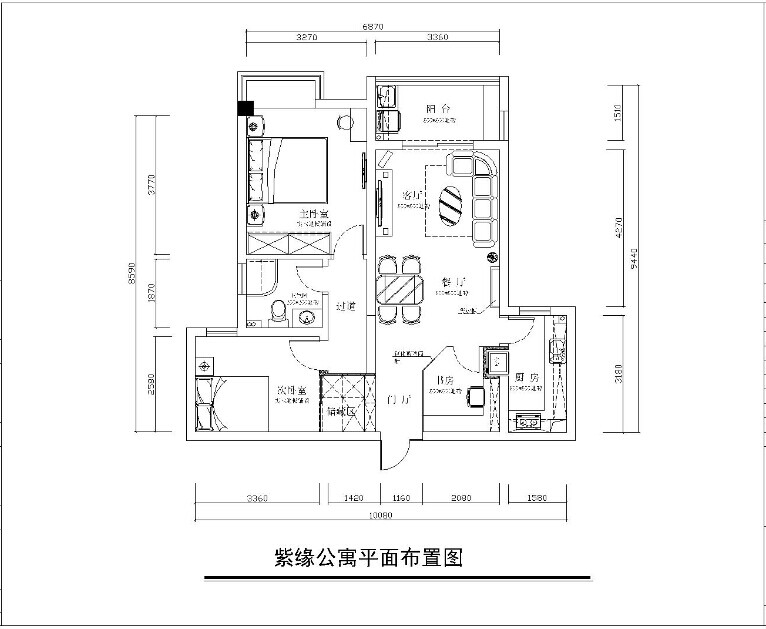 紫缘公寓-三室两厅一卫