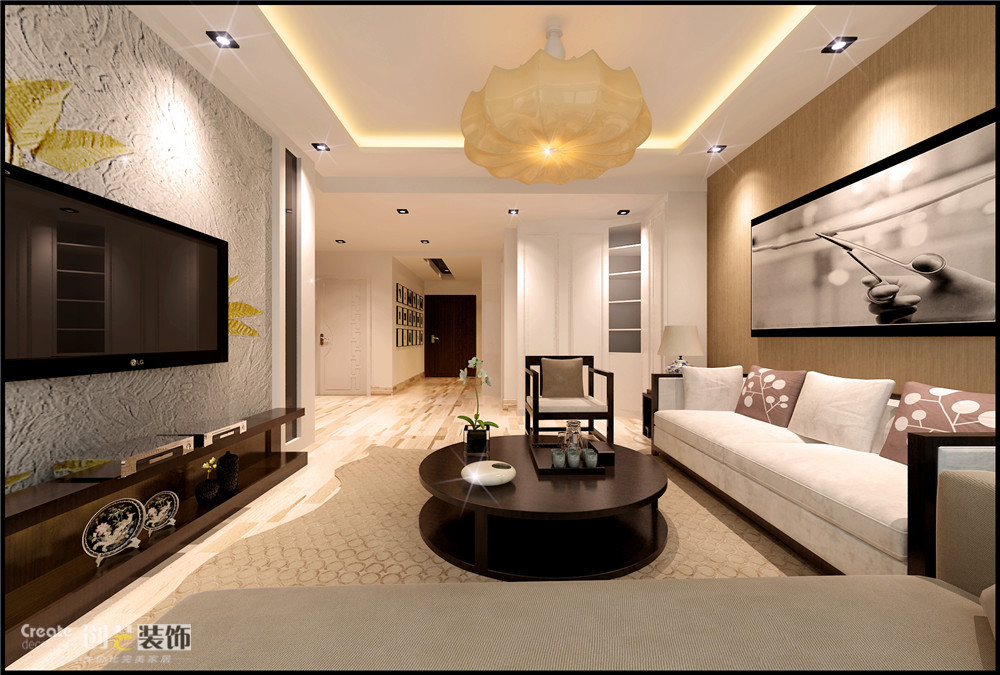 中大国际-现代风格-三居室一厅 精简适用之家