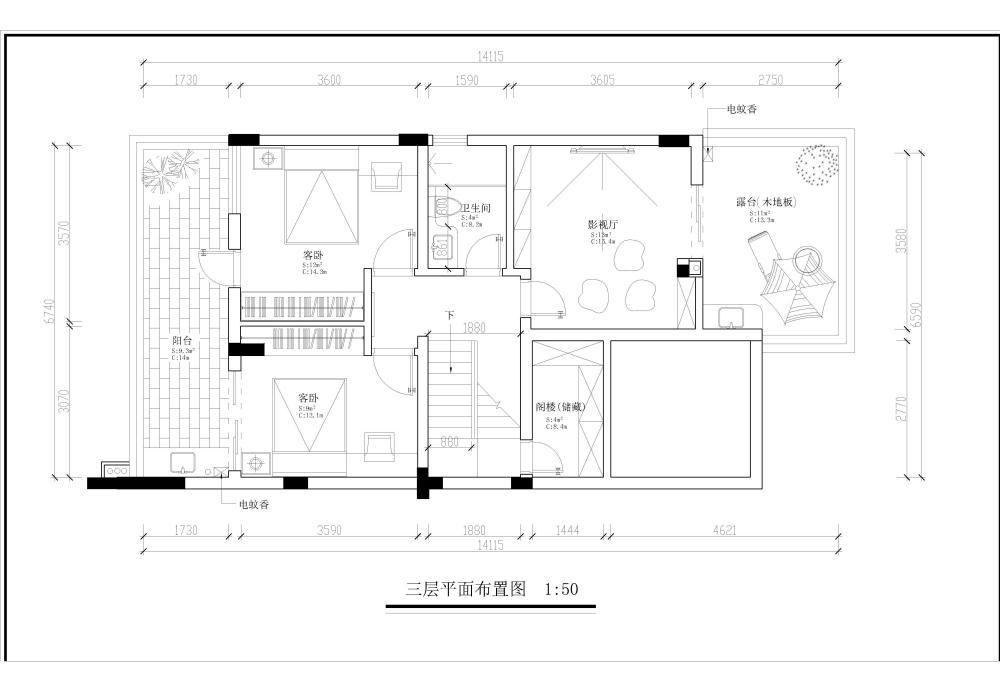 深业·江悦湾-三居室-93.08平米-装修设计