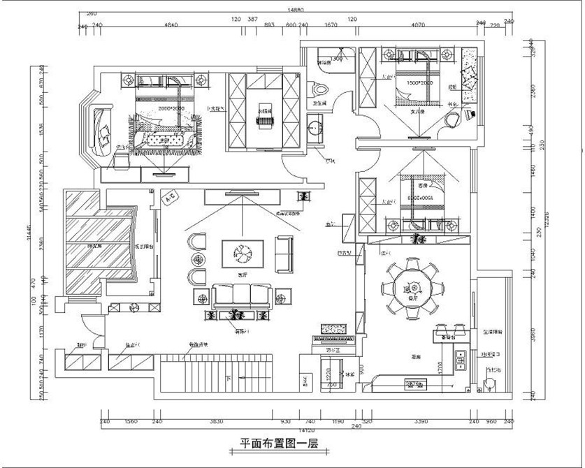 保集半岛复式楼新中式风格