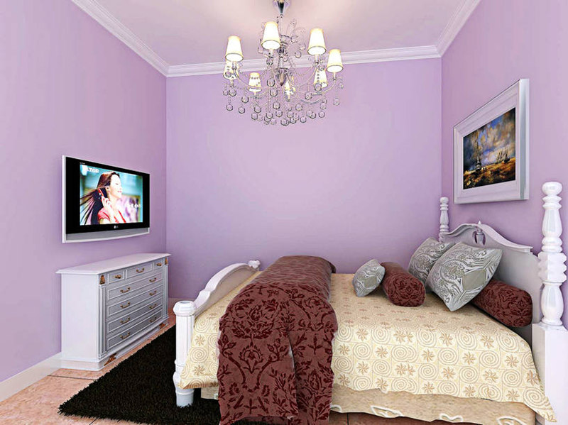 卧室设计上以简约的墙面漆代替复杂的花纹壁纸,采用更为明快清新的