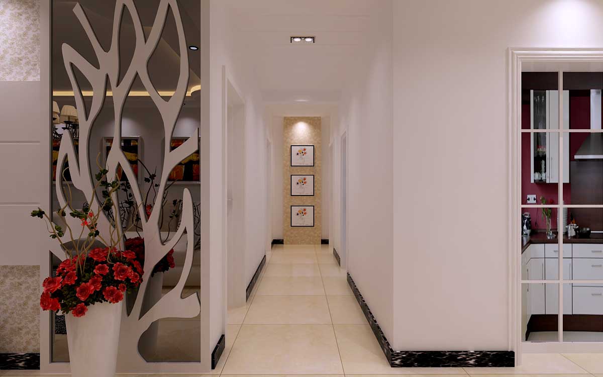 走廊尽头是卫生间,而且对着大门,开门可见一半卫生间