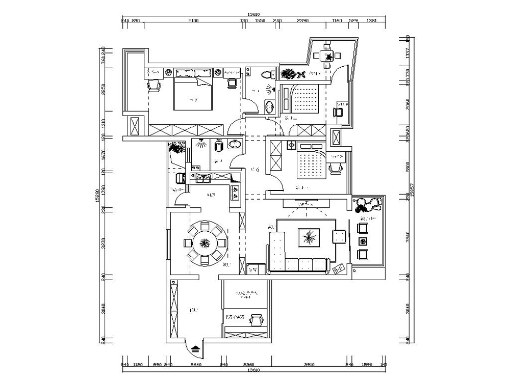 水悦龙湾-131平米-三居室-现代简约风格