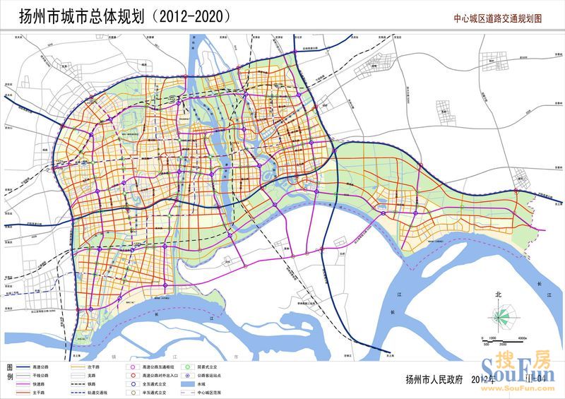 一号线沿文昌路到江都 二,看出火车东站应该放在广陵大桥北的位置,还