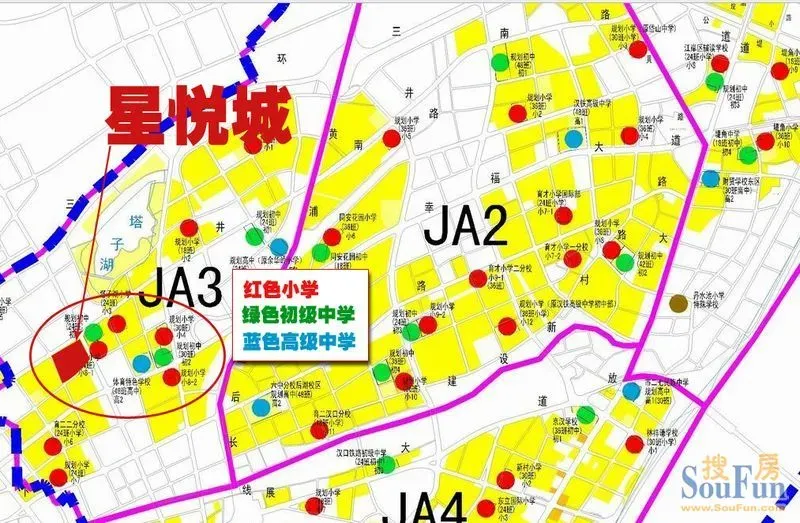 星悦城---政府关于普通中布局规划---江岸区