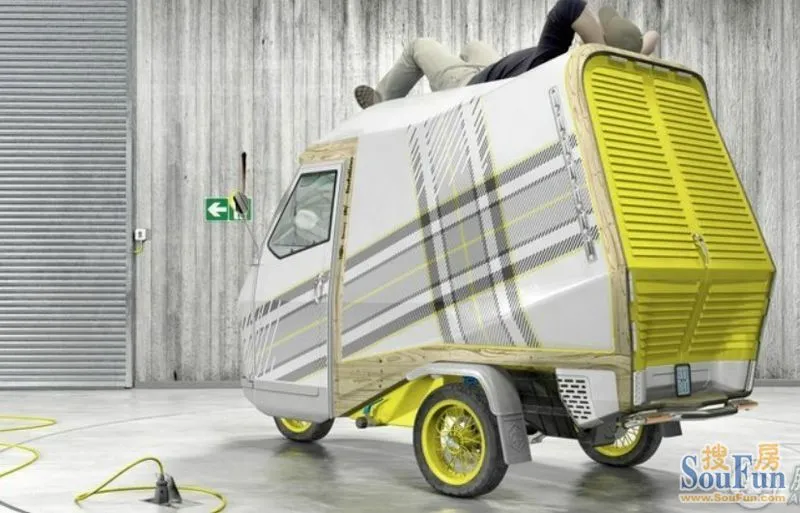 牛人设计三轮房车:厨房,卧室一个不能少