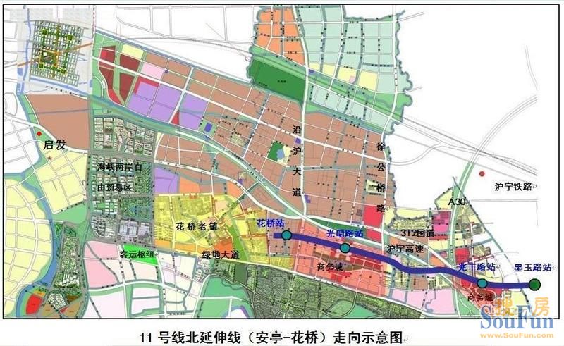 11号线延伸段距21城(示意图)