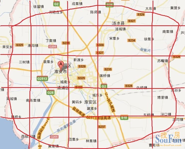 淮阴区高架二期规划图图片