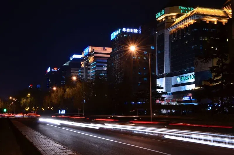 夜景-北京二环沿线建筑