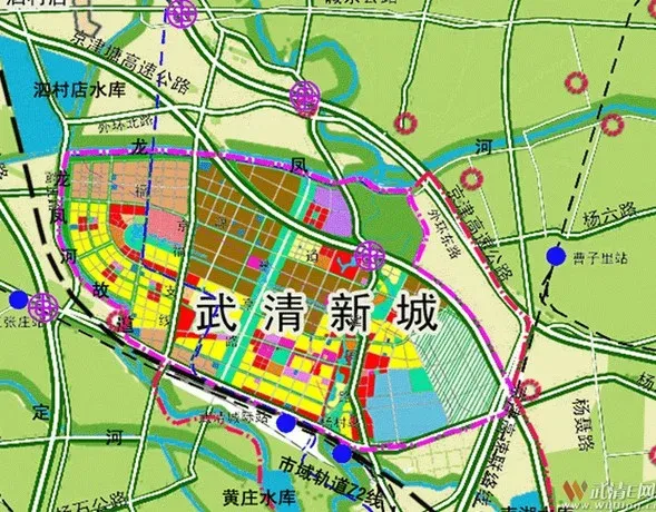 武清地铁线路规划图 市域轨道z2线