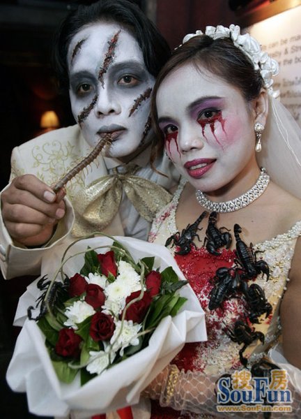 和骷髅结婚的照片图片