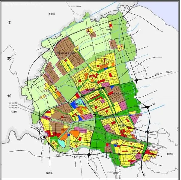 嘉定官方的2020规划图:大部分都要城市化
