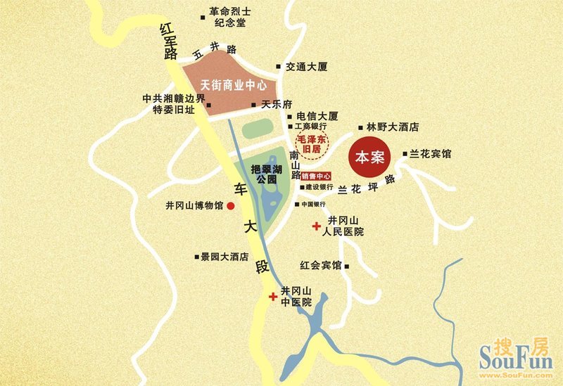 井冈山市茨坪镇地图图片