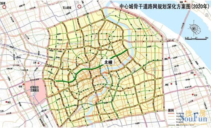 新规划的北横通道设泸定路出入口