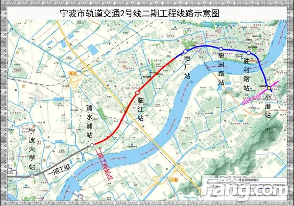 宁波轨道2号线线路图图片