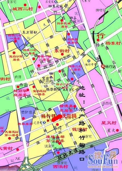 杨行镇地图图片