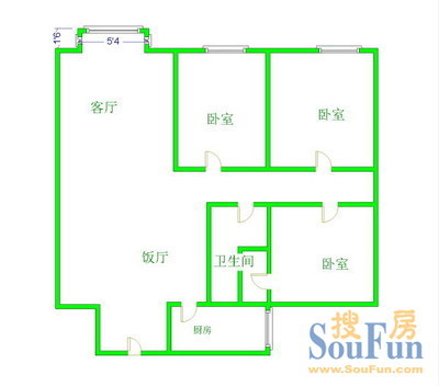 西城公寓户型图