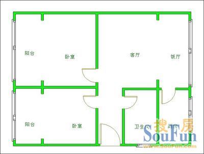 彩虹街61号院户型图