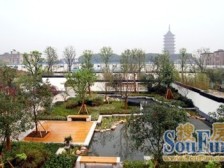 护城河旁纯别墅小区 江南园林风格大晒台户型正气 人车分流