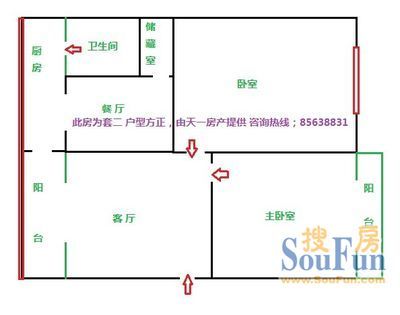 华阳二医院宿舍户型图