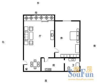 芒果公寓户型图
