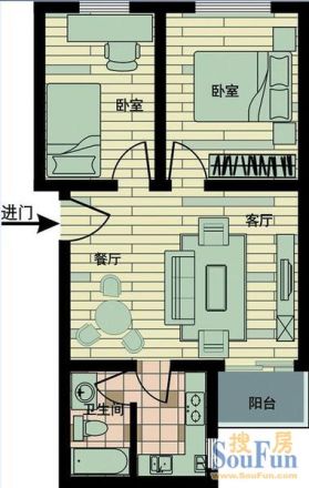 贤士二路国防工办户型图