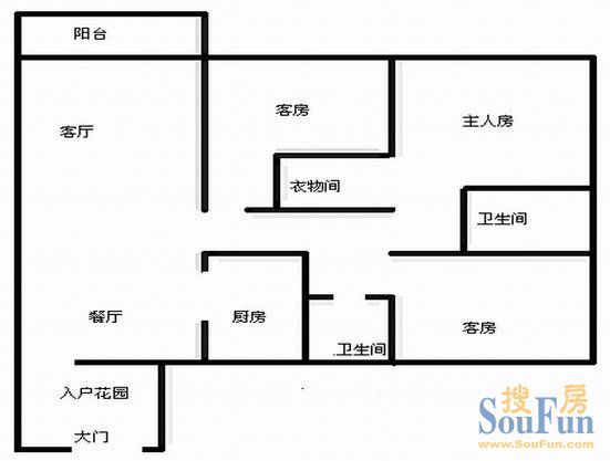 大朗中心花园三期户型图