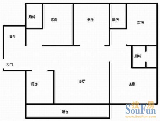 大朗中心花园三期户型图
