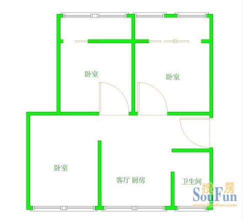 署袜北一街社区户型图
