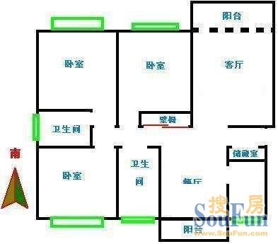 龙柏金悦公寓户型图