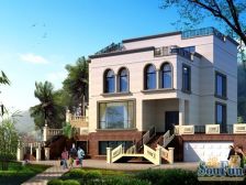 南山路独栋三层别墅 位置好 实用面积大 有车库