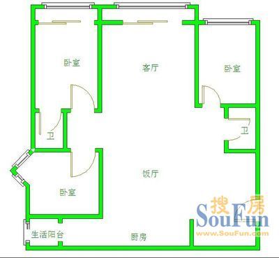 地质勘查院宿舍户型图