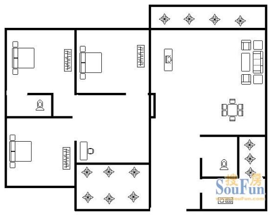 党校住宅小区户型图