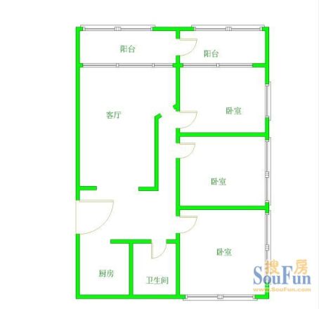 署袜北一街社区户型图