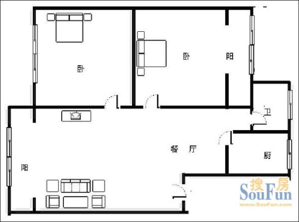 红色小区户型图